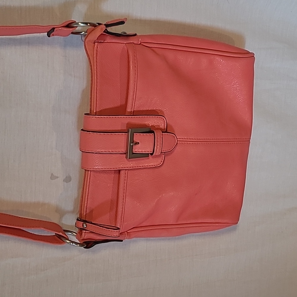 Coral crossbody purse